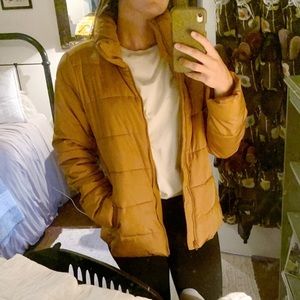 Mustard puffer jacket